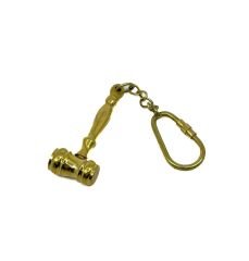 Pirinç Hakim Tokmağı Anahtarlık – Hukukçulara Özel Şık ve Kalıcı Hediye