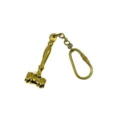 Pirinç Hakim Tokmağı Anahtarlık – Hukukçulara Özel Şık ve Kalıcı Hediye