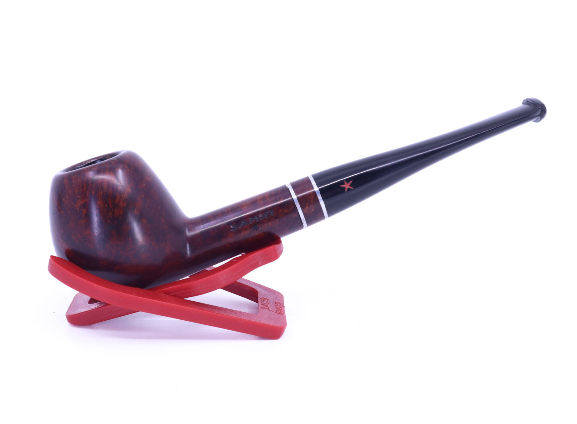 Şahin Kırmızı Yıldız Billiard 9mm Filtreli Ebonit Saplı Pipo 237060-103 Model 1