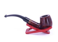 Şahin Kırmızı Yıldız Bent Apple 6mm Filtreli Ebonit Saplı Pipo 237101-113