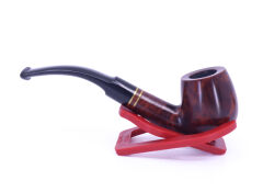 Şahin Kırmızı Yıldız Bent Apple 6mm Filtreli Ebonit Saplı Pipo 237101-113