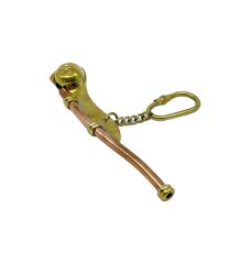 Antika Görünümlü Pirinç & Bakır Gemici Düdüğü Anahtarlık - Nostaljik Denizci Aksesuarı