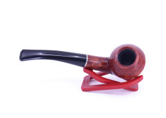 Şahin Kırmızı Yıldız Bent Rhodesian 9mm Filtreli Ebonit Saplı Pipo 237026-145