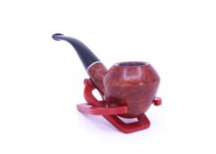 Şahin Kırmızı Yıldız Bent Rhodesian 9mm Filtreli Ebonit Saplı Pipo 237026-145