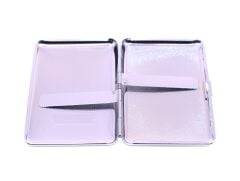 Metal Slim  Slender  Touch Sigara Tabakası Parlak Gümüş Renk