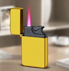 Silvio Monetti Küçük Boy Puro Çakmağı Antik Sarı Renk