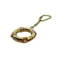 Antik Görünümlü Pirinç Can Simidi Anahtarlık