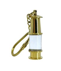 Antik Sarı Pirinç Gemi Feneri Anahtarlık - Nautical Koleksiyon Serisi