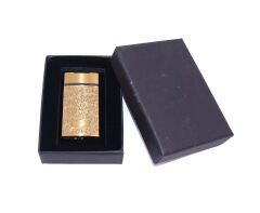 Metal Puro Çakmağı Gold - Gravür İşleme Gövde Tek Torch Jet Alev