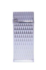 Metal Puro Çakmağı Silver - Baklava Desen Tek Torch Jet Alev