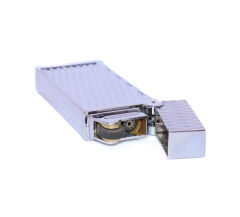 Metal Puro Çakmağı Silver - Baklava Desen Tek Torch Jet Alev