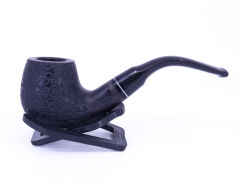 Dapper Briar (Gül Kökü) Siyah Bilezikli El İşleme 9 mm Filtreli Gemici Pipo Siyah
