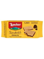Loacker Sandwich Chocolate - Çikolatalı Krema Dolgulu Çıtır Gofret 25 g (4 ADET)