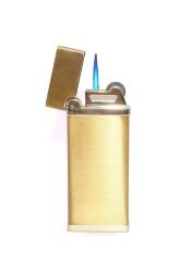Metal Puro Çakmağı Brushed Gold - Tek Torch Jet Alev