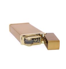 Metal Puro Çakmağı Brushed Gold - Tek Torch Jet Alev
