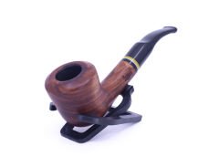 Dapper Dublin Briar (Gül Kökü) Sarı-Siyah Bilezikli 9 mm Filtreli Pipo Kahverengi