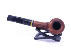 Dapper Dublin Briar (Gül Kökü) Sarı-Siyah Bilezikli 9 mm Filtreli Pipo Kahverengi