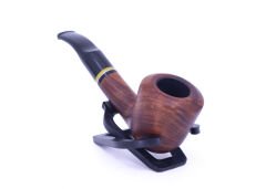 Dapper Dublin Briar (Gül Kökü) Sarı-Siyah Bilezikli 9 mm Filtreli Pipo Kahverengi