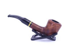 Dapper Dublin Briar (Gül Kökü) Sarı-Siyah Bilezikli 9 mm Filtreli Pipo Kahverengi