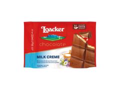 Loacker Chocolate Milk Creme - Sütlü Çikolata Kaplı Sütlü Krema Dolgulu Çıtır Gofret (3 ADET)