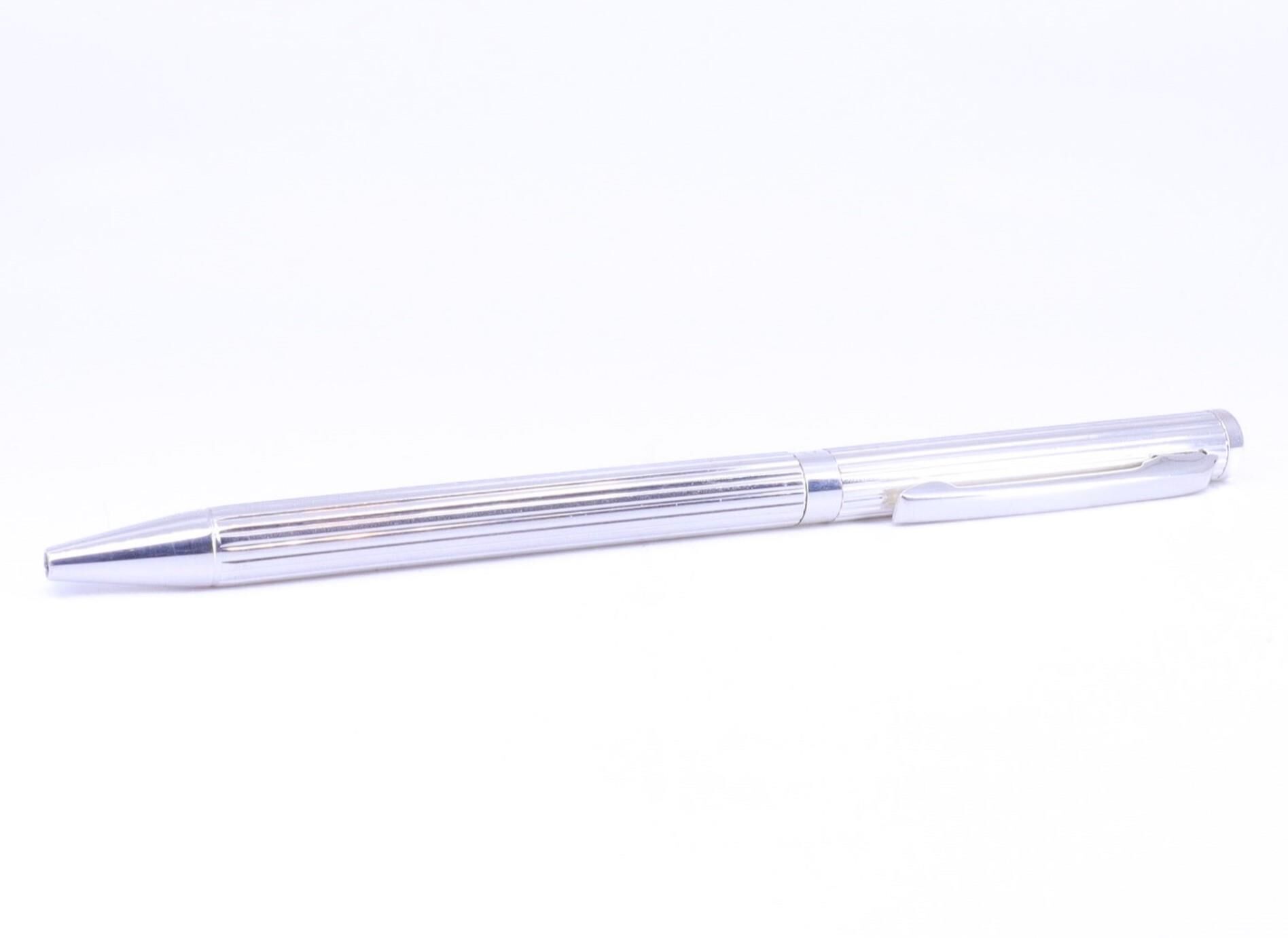 925 Ayar Gümüş Tükenmez Kalem Çizgili Model