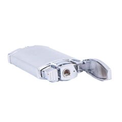 Silvio Monetti Tek Torch Pürmüz-Soft Flame Alev Puro Çakmağı Parlak Krom