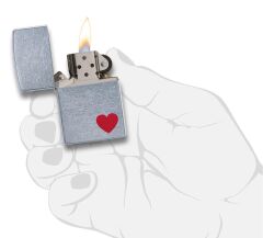 Zippo Red Heart Love Design Çakmak
