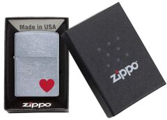 Zippo Red Heart Love Design Çakmak