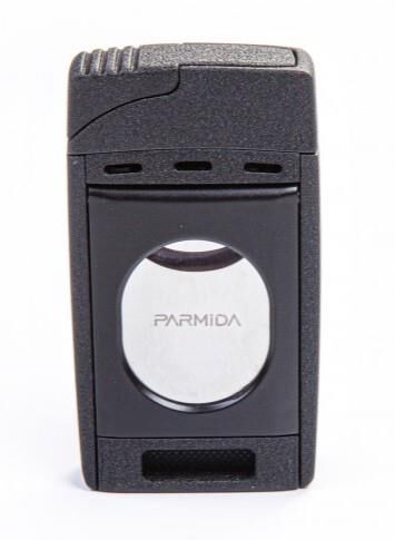 Parmida Black Crackle Çift Torch Pürmüz Puro Çakmağı S-Cut Puro Makası