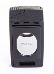 Parmida Black Crackle Çift Torch Pürmüz Puro Çakmağı S-Cut Puro Makası