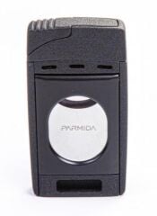 Parmida Black Crackle Çift Torch Pürmüz Puro Çakmağı S-Cut Puro Makası
