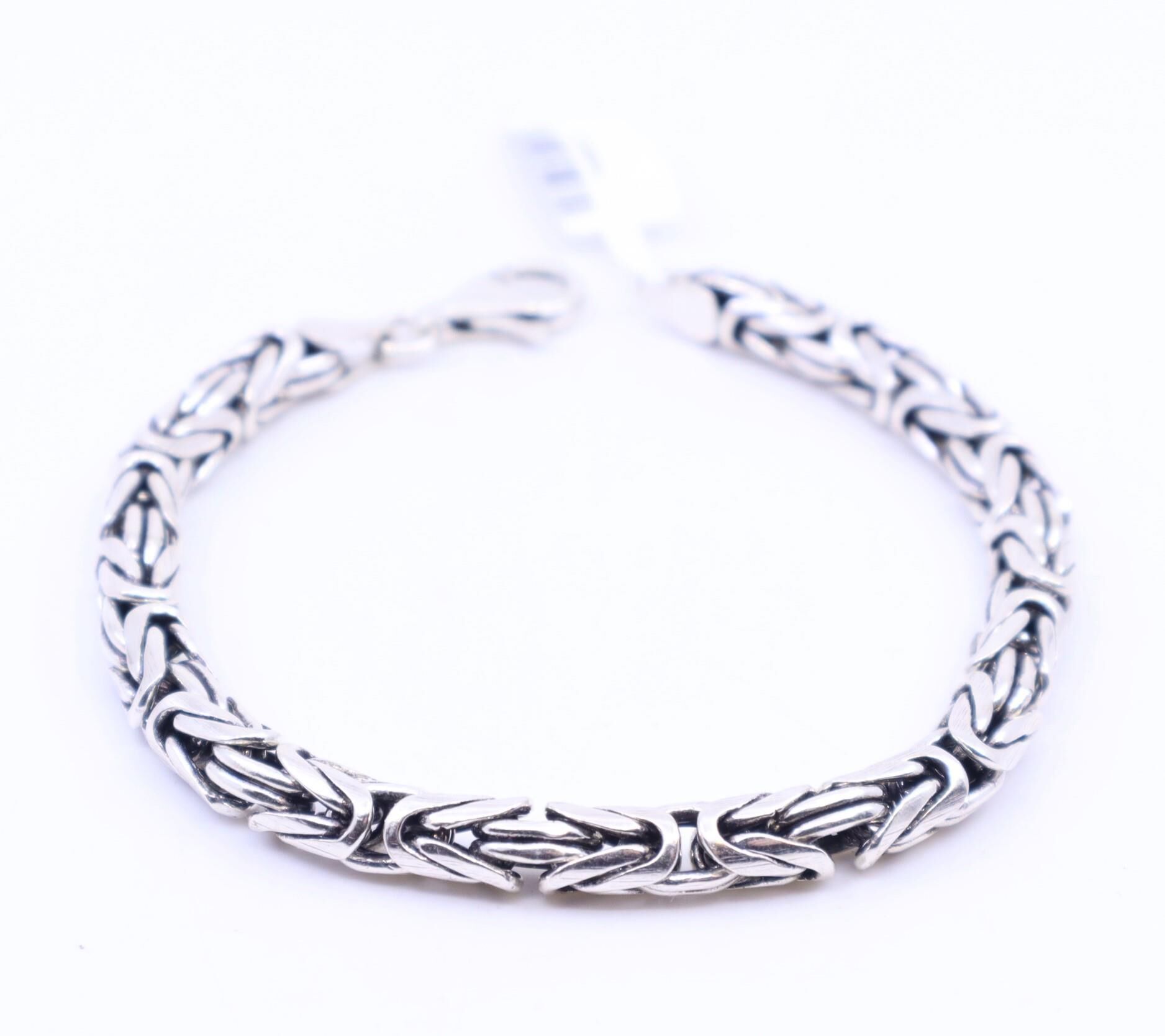 925 Ayar Kral Gümüş Bileklik 22 cm