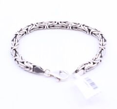 925 Ayar Kral Gümüş Bileklik 22 cm