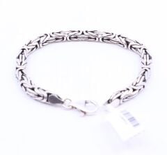 925 Ayar Kral Gümüş Bileklik 22 cm