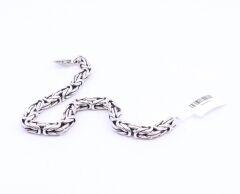 925 Ayar Kral Gümüş Bileklik 22 cm