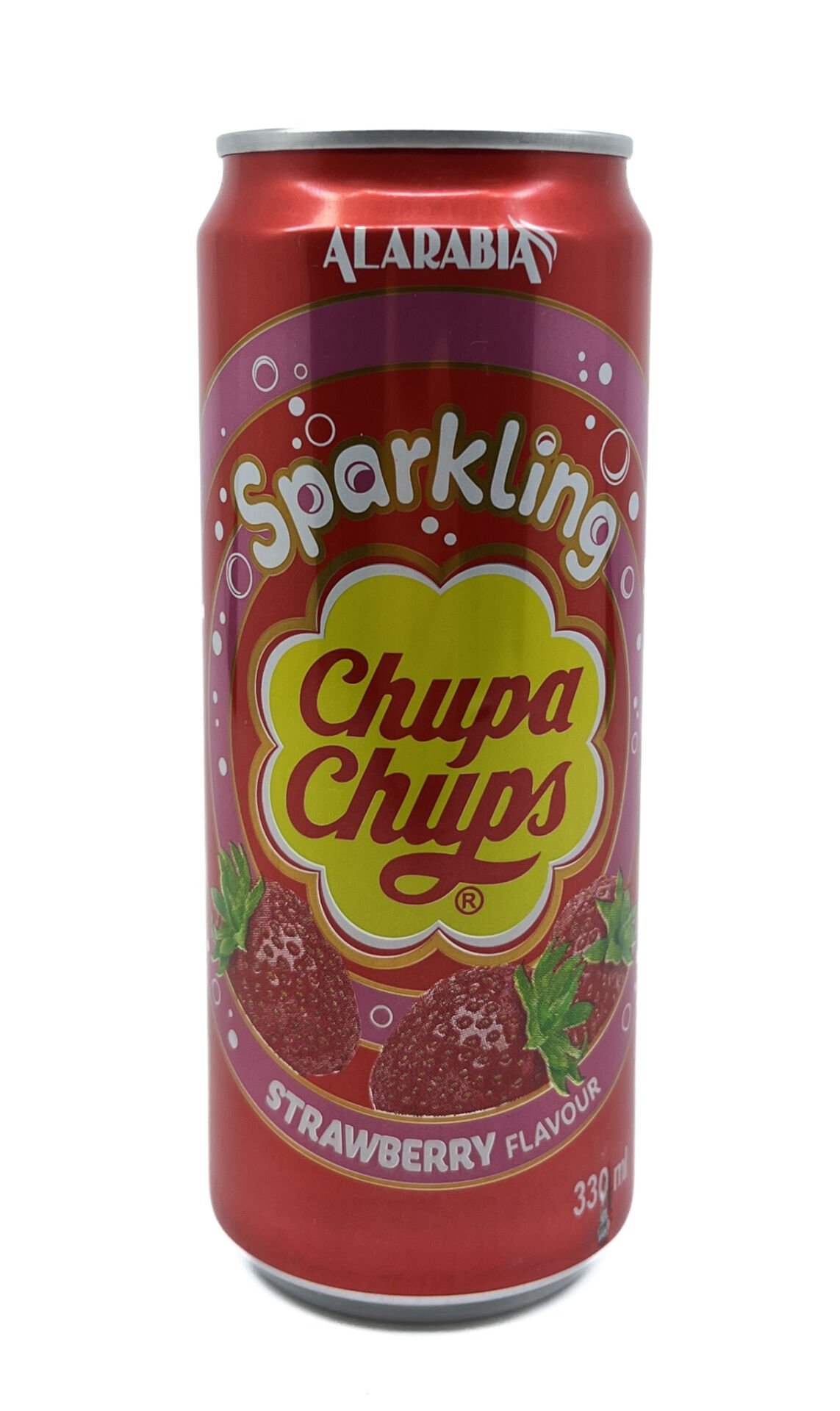 Chupa Chups Sparkling Strawberry Flavour - Çilek Aromalı Gazlı İçecek 330 ml