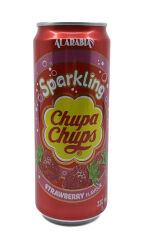 Chupa Chups Sparkling Strawberry Flavour - Çilek Aromalı Gazlı İçecek 330 ml