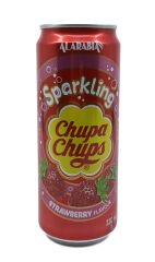 Chupa Chups Sparkling Strawberry Flavour - Çilek Aromalı Gazlı İçecek 330 ml
