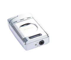 Parmida Parlak Krom Çift Torch Pürmüz Puro Çakmağı S-Cut Puro Makası