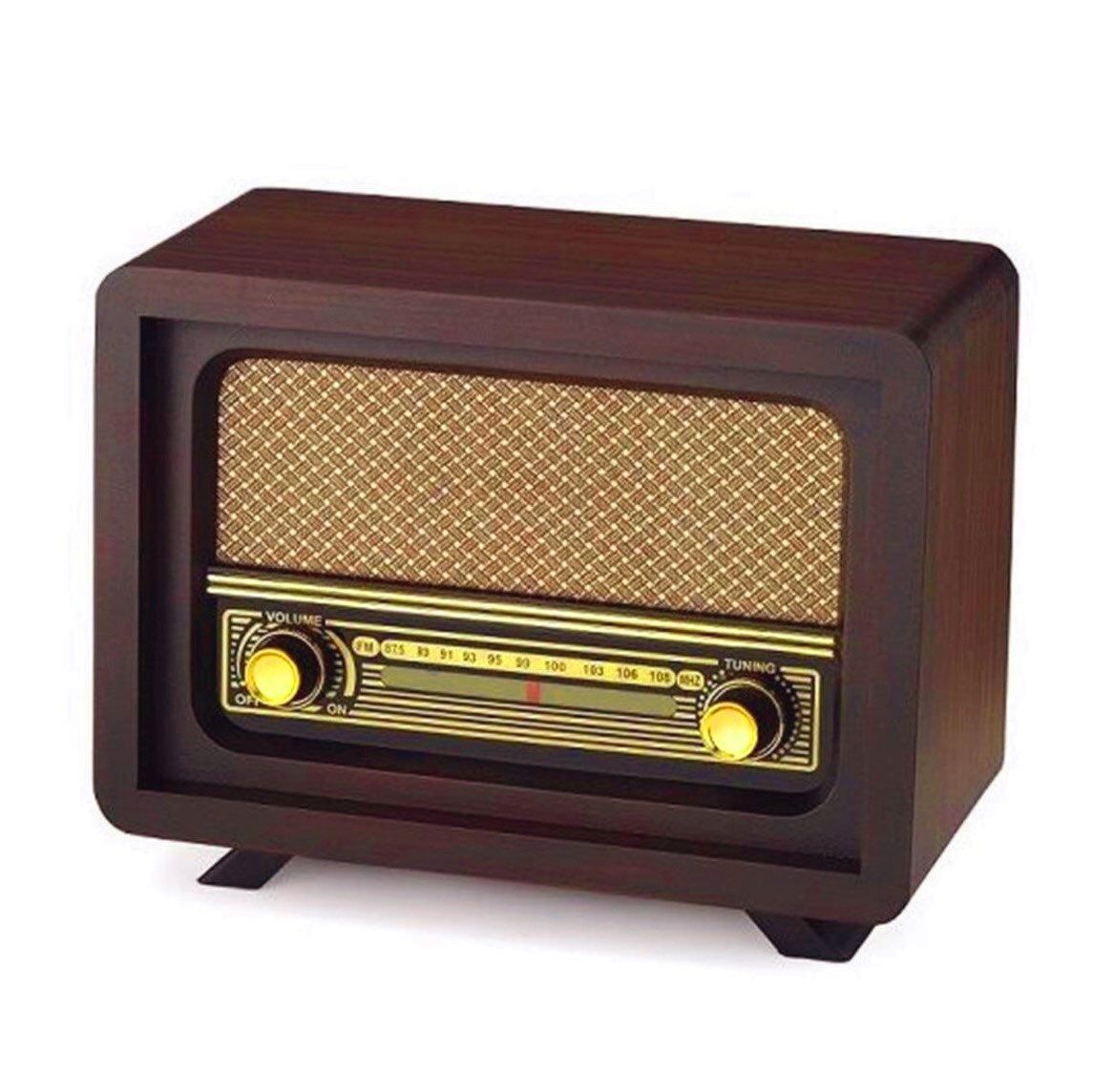 Retro Nostaljik Tasarım Ahşap Radyo
