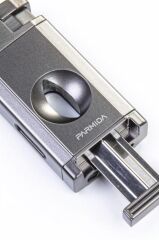 Parmida Gunmetal Çift Torch Pürmüz Puro Çakmağı V-Cut Puro Makası