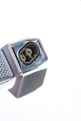 Parmida Parlak Krom Çift Torch Pürmüz Puro Çakmağı V-Cut Puro Makası