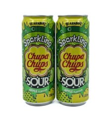 Chupa Chups Sparkling Sour Apple Flavour - Ekşi Yeşil Elma Aromalı Gazlı İçecek 330 ml (2 ADET)
