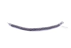 Kazaziye İşleme Örgü Gümüş Bileklik 19 cm