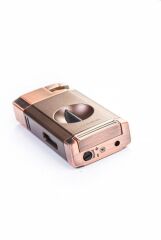 Parmida Bronz Çift Torch Pürmüz Puro Çakmağı V-Cut Puro Makası
