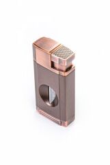 Parmida Bronz Çift Torch Pürmüz Puro Çakmağı V-Cut Puro Makası