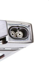 Parmida Bronz Çift Torch Pürmüz Puro Çakmağı V-Cut Puro Makası