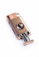 Parmida Bronz Çift Torch Pürmüz Puro Çakmağı V-Cut Puro Makası