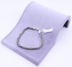 925 Ayar Kral Gümüş Bileklik 20 cm