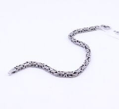 925 Ayar Kral Gümüş Bileklik 20 cm